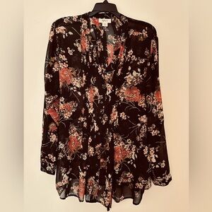Style & Co Blooming Blossom Blouse Size 1X